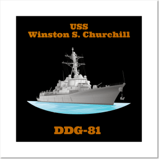 Winston S. Churchill DDG-81 Destroyer Ship Posters and Art